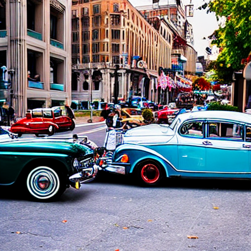 282_classic cars on a city street with people and a dog.png